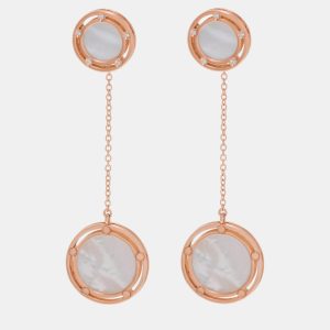 Damiani D.Side 18K Rose Gold Diamond and Mother of Pearl Drop Earrings, Earrings - Luxury Closet catalog