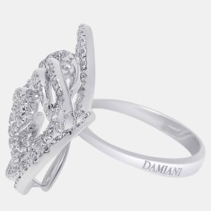 Damiani 18K White Gold and Diamond 0.82ct. tw. Flower Statement Ring Sz. 5, Rings - Luxury Closet catalog