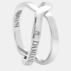 Damiani 18K White Gold, Diamond Interlocking Ring Sz. 5.5, Rings - Luxury Closet catalog
