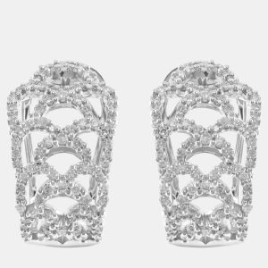 Damiani 18K White Gold, Diamond 0.95ct. tw. Huggie Earrings, Earrings - Luxury Closet catalog