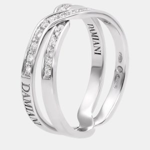 Damiani 18K White Gold, Diamond Band Ring, Rings - Luxury Closet catalog