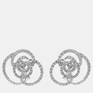 Damiani Bocciolo 18K White Gold, Diamond 2.04ct. tw. French Clip Earrings, Earrings - Luxury Closet catalog
