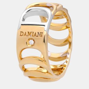 Damiani 18K Yellow Gold and 18K White Gold, Diamond Band Ring, Rings - Luxury Closet catalog