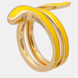 Damiani 18K Yellow Gold and Yellow Ceramic, Diamond Snake Wrap Ring, Rings - Luxury Closet catalog