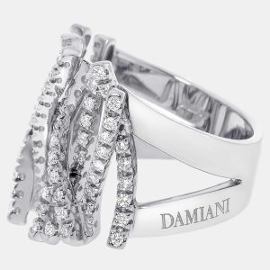 Damiani 18K White Gold, Diamond 0.84ct. tw. Statement Ring Sz. 7.25, Rings - Luxury Closet catalog