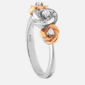 Damiani 18K White and Yellow Gold, Diamond Band Ring Sz. 7.5, Rings - Luxury Closet catalog