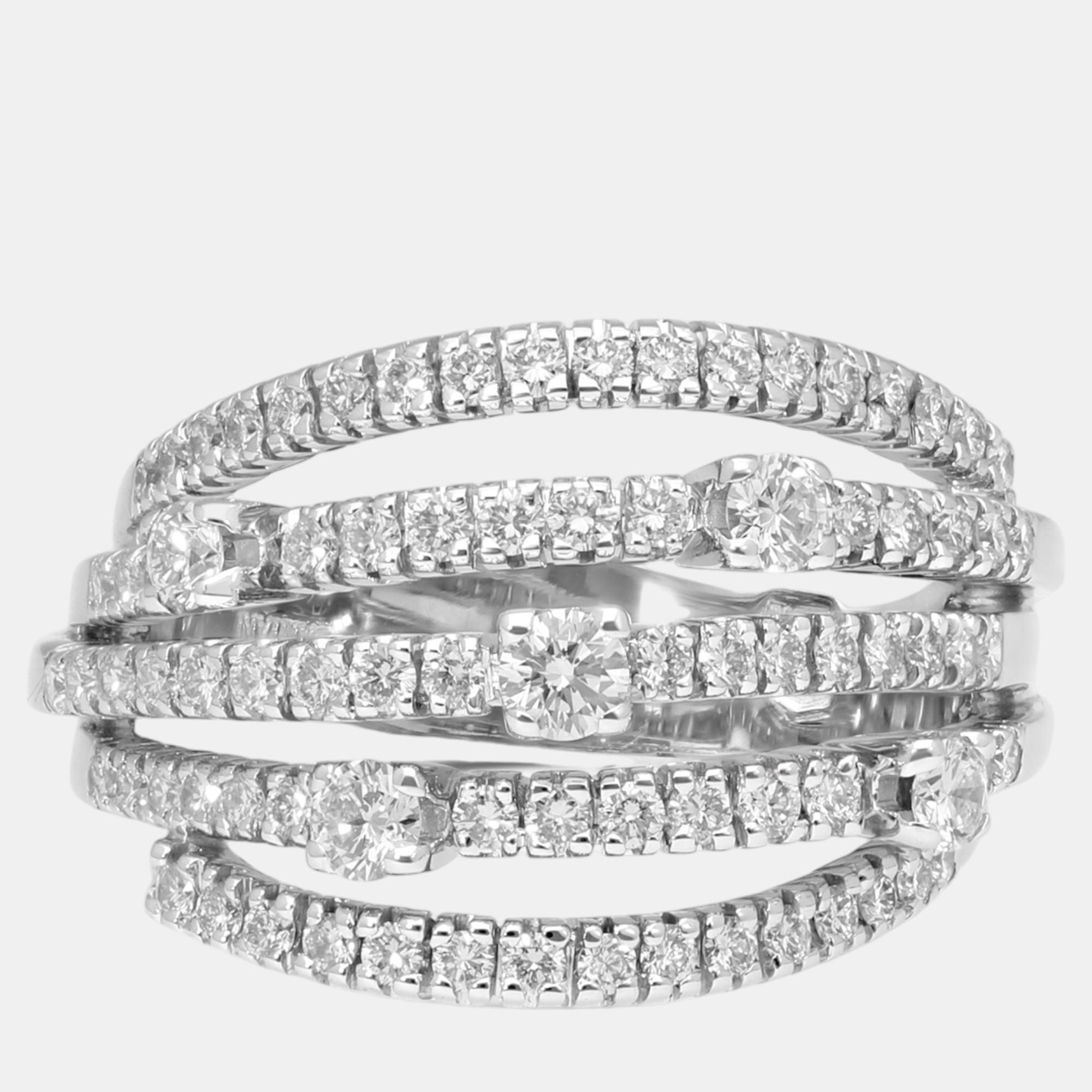 Damiani Notte Di San Lorenzo 18K White Gold, Diamond 1.17ct. tw. Statement Ring, Rings - Luxury Closet catalog