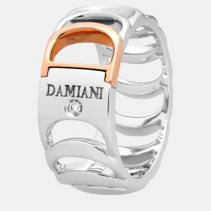 Damiani 18K White Gold and 18K Rose Gold, Diamond Band Ring, Rings - Luxury Closet catalog