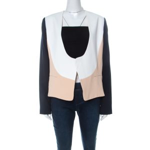 Diane Von Furstenberg Multicolor Crepe Creme Brulee Open Front Feriha Blazer M, Coats & Jackets - Luxury Closet catalog