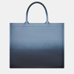 Christian Dior Blue Calfskin Large Dior Book Tote, Tote Handbags - Luxury Closet catalog