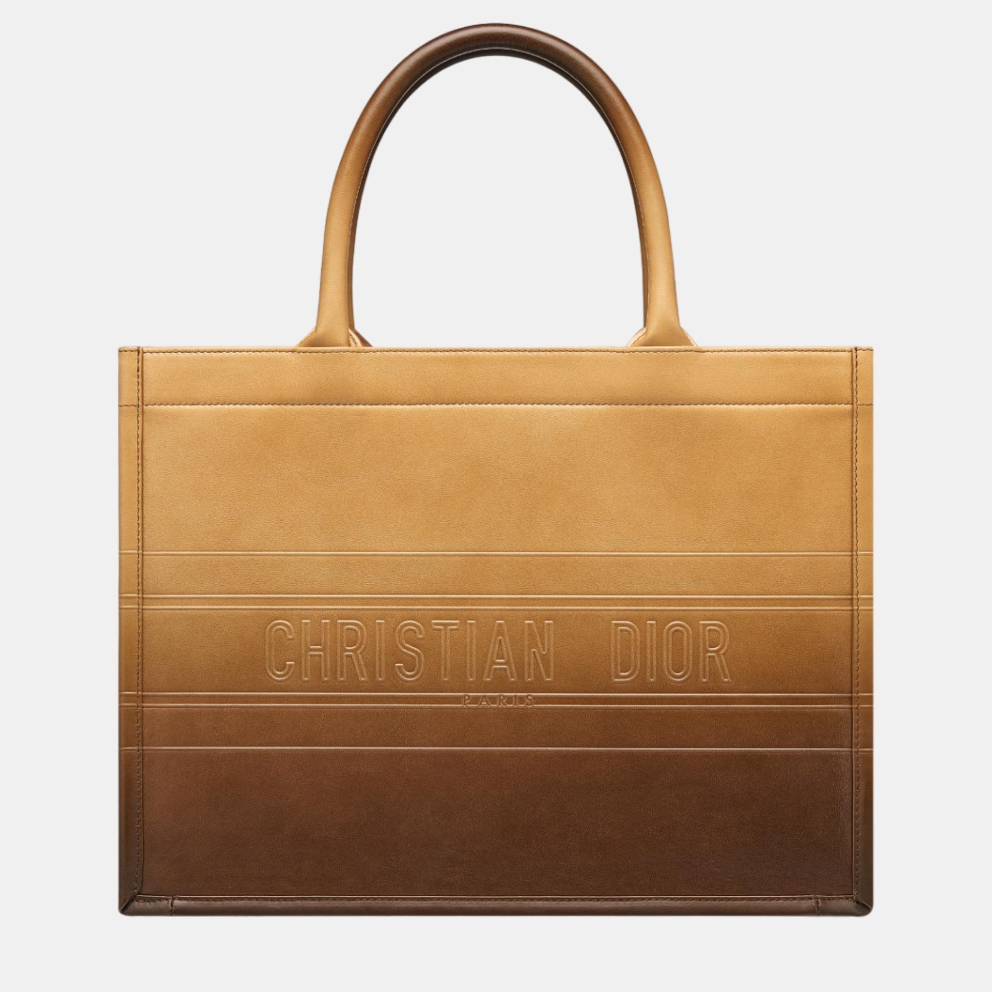 Christian Dior Brown Calfskin Medium Dior Book Tote, Tote Handbags - Luxury Closet catalog