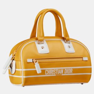 Christian Dior Yellow Calfskin Small Dior Vibe Bag, Tote Handbags - Luxury Closet catalog