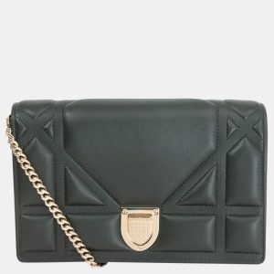Christian Dior Green Calfskin Leather Diorama Chain Wallet, Wallets & Money Clips - Luxury Closet catalog