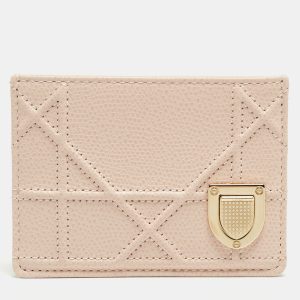 Dior Pink Cannage Leather Diorama Card Holder, Wallets & Money Clips - Luxury Closet catalog