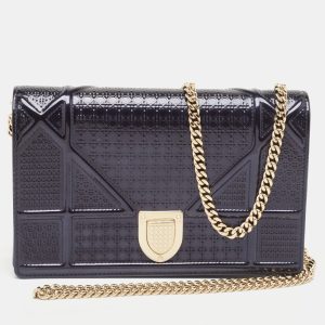 Dior Navy Blue Patent Leather Diorama Wallet on Chain, Wallets & Money Clips - Luxury Closet catalog