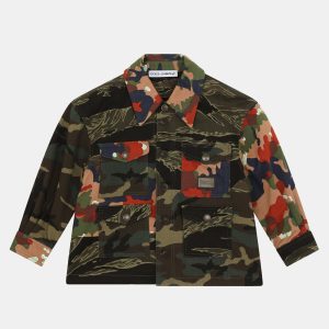 Dolce & Gabbana Kids Camouflage-Print Cotton Gabardine Safari Jacket, Coats & Jackets - Luxury Closet catalog