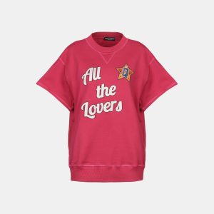 Dolce & Gabbana Pink Patched Cotton Knit T-Shirt S (IT 38), Shirts & Tops - Luxury Closet catalog