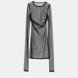 Dolce & Gabbana Black Stretch Tulle Ruched Top M (IT 42), Shirts & Tops - Luxury Closet catalog