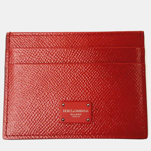 Dolce & Gabbana Red Leather Card Holder, Wallets & Money Clips - Luxury Closet catalog