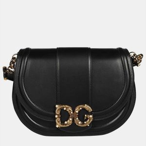 Dolce & Gabbana Black Leather Amore Messanger Bag, Handbags - Luxury Closet catalog