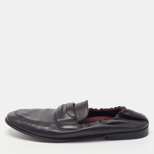 Dolce & Gabbana Black Leather Scrunch Loafers Size 39, Loafers & Slip-Ons - Luxury Closet catalog