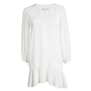 Ermanno Scervino Off White Silk Pintucked Detail Long Sleeve Tunic S, Shirts & Tops - Luxury Closet catalog