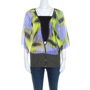 Escada Multicolor Fantasy Print Knit Kimono Sleeve Cardigan L, Sweaters & Cardigans - Luxury Closet catalog