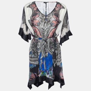Etro Multicolor Printed Silk & Satin Trim Belted Tunic S, Shirts & Tops - Luxury Closet catalog