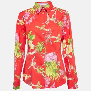 Etro Red Tropical Print Cotton Shirt L, Shirts & Tops - Luxury Closet catalog