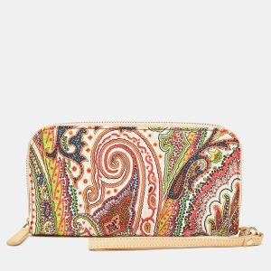 Etro Multicolor Paisley Print Leather Wristlet Continental Wallet, Wallets & Money Clips - Luxury Closet catalog