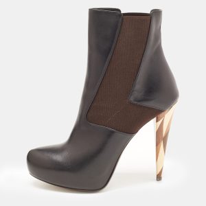 Fendi Black Leather Ffreedom Ankle Boots Size 40, Boots - Luxury Closet catalog