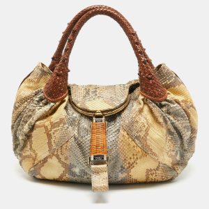 Fendi Brown/Multicolor Python and Leather Spy Bag, Hobo Handbags - Luxury Closet catalog
