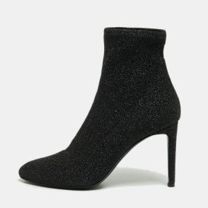 Giuseppe Zanotti Black Glitter Fabric Ankle Boots Size 41, Boots - Luxury Closet catalog