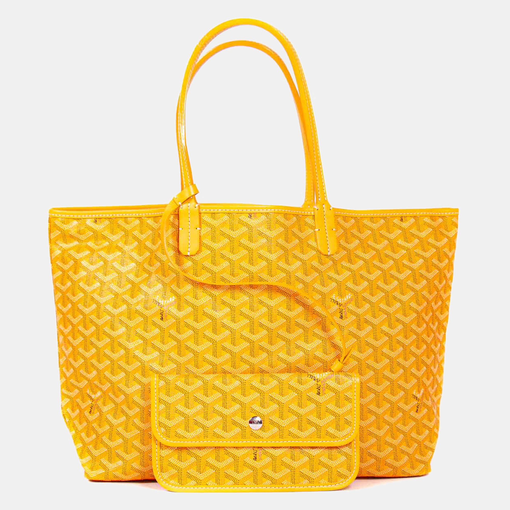 Goyard Yellow Goyardine Coated Canvas and Leather Saint Louis PM Tote, Tote Handbags - Luxury Closet catalog