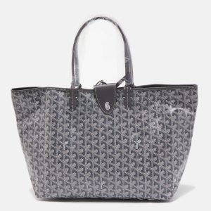 Goyard Grey Goyardine Coated Canvas and Leather Saint Louis PM Tote w/Bag Clip, Tote Handbags - Luxury Closet catalog