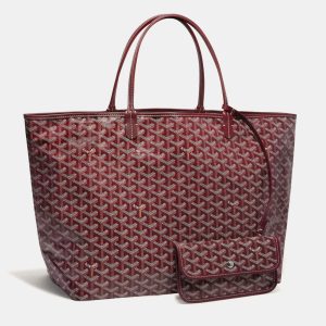 Goyard Burgundy Goyardine Coated Canvas and Leather Saint Louis GM Tote, Tote Handbags - Luxury Closet catalog