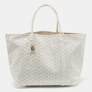 Goyard White Goyardine Coated Canvas and Leather Saint Louis GM Tote, Tote Handbags - Luxury Closet catalog