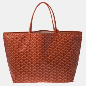 Goyard Orange Goyardine Coated Canvas and Leather Saint Louis GM Tote, Tote Handbags - Luxury Closet catalog