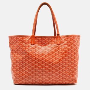 Goyard Orange Goyardine Coated Canvas and Leather Saint Louis PM Tote, Tote Handbags - Luxury Closet catalog