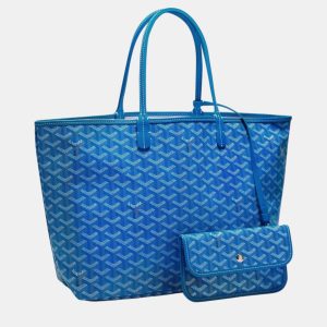 Goyard Sky Blue Goyardine Coated Canvas and Leather Saint Louis PM Tote, Tote Handbags - Luxury Closet catalog