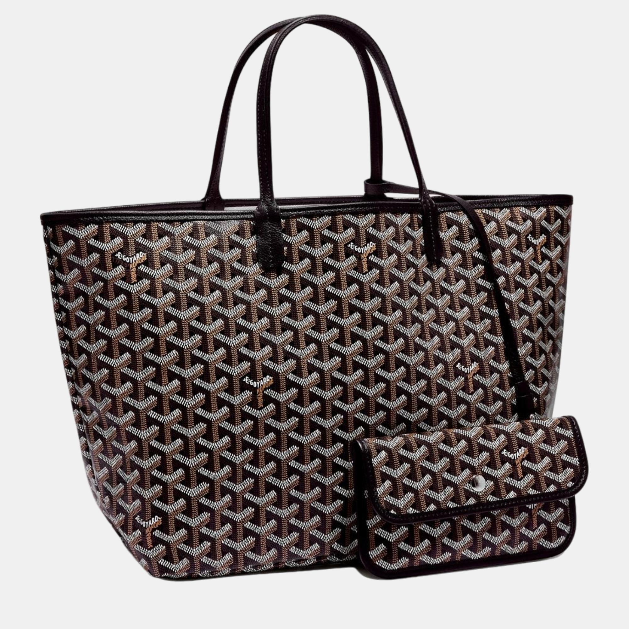 Goyard Black Goyardine Coated Canvas and Leather Saint Louis PM Tote, Tote Handbags - Luxury Closet catalog