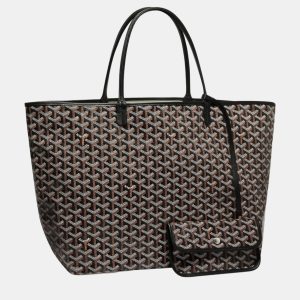 Goyard Black Goyardine Coated Canvas and Leather Saint Louis GM Tote, Tote Handbags - Luxury Closet catalog