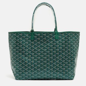 Goyard Green Goyardine Coated Canvas and Leather Saint Louis PM Tote, Tote Handbags - Luxury Closet catalog