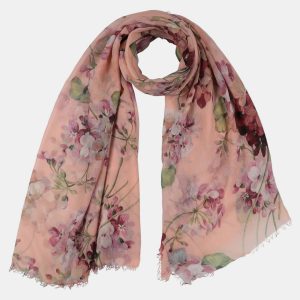 Gucci Coral Pink Floral Print Cashmere & Wool Scarf, Scarves & Shawls - Luxury Closet catalog