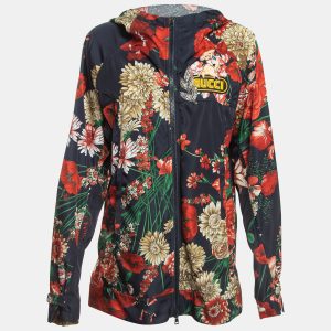 Gucci Multicolor Floral Print Nylon Applique Detail Hooded Jacket S, Coats & Jackets - Luxury Closet catalog
