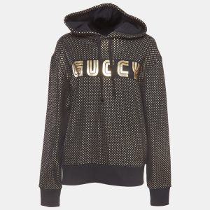 Gucci Black Black/Gold Star Printed Cotton Hoodie XS, Sweaters & Cardigans - Luxury Closet catalog
