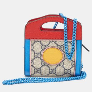 Gucci Multicolor GG Supreme Canvas and Leather Wallet On Chain, Wallets & Money Clips - Luxury Closet catalog