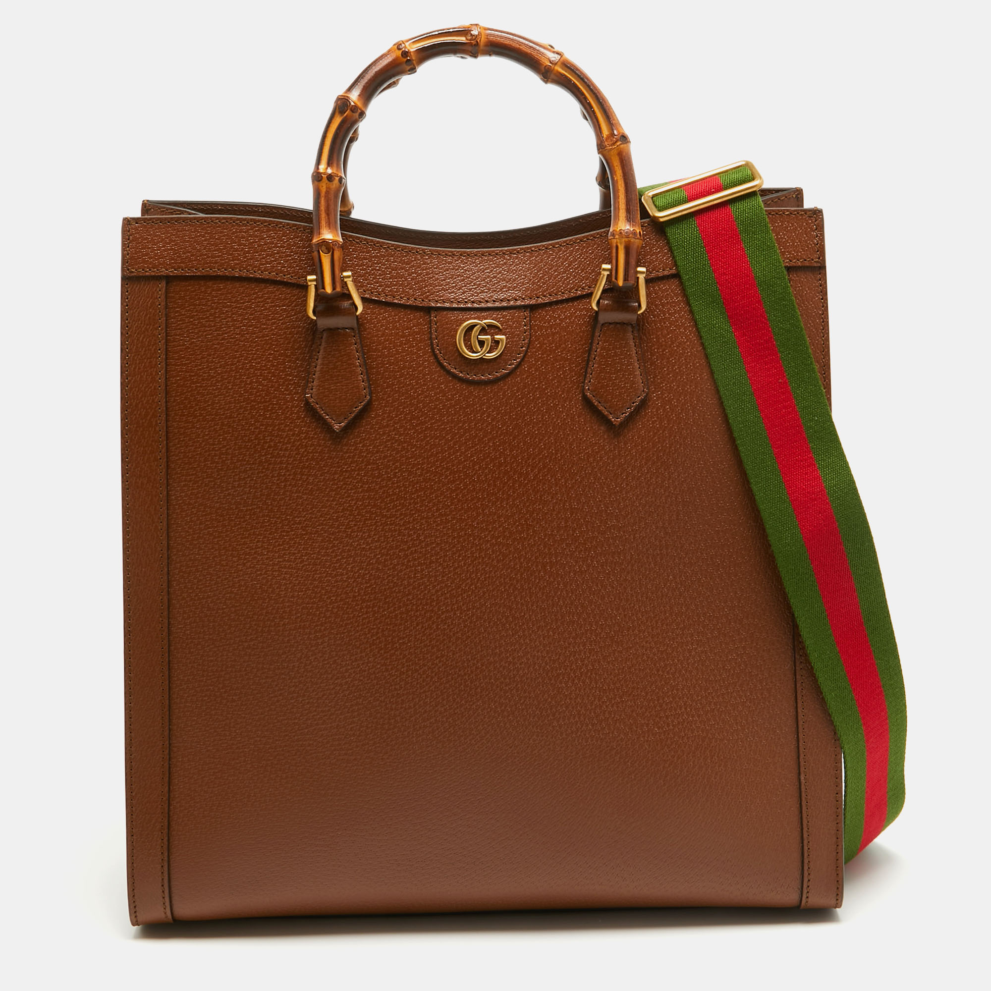 Gucci Brown Leather Large Bamboo Diana Tote, Tote Handbags - Luxury Closet catalog