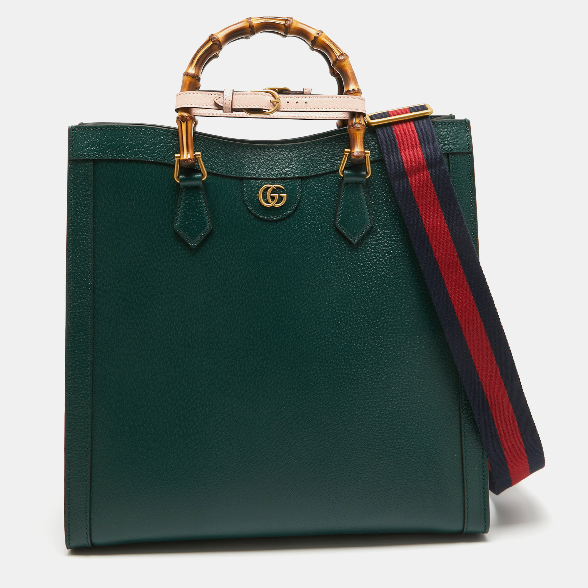 Gucci Green Leather Large Bamboo Diana Tote, Tote Handbags - Luxury Closet catalog