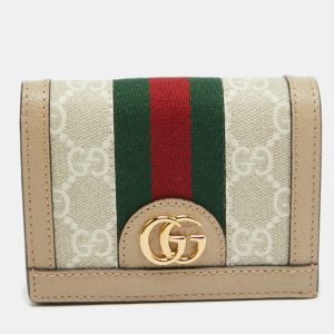 Gucci Beige/Off White GG Supreme Canvas Web Ophidia Card Case Wallet, Wallets & Money Clips - Luxury Closet catalog